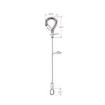 304 Stainless Steel Material Wire Rope Sling With Loop Die Cast Hook YW86541