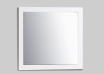 White Framed Bathroom Mirror / Decorative Bathroom Wall Mirrors Punch Free