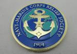 Brass / Zinc Alloy / Pewter Navy Marine Corps Coin / Harley Davidson Personalize