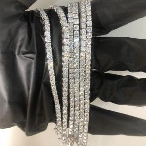 China GRA Fine Jewelry Moissanite Tennis Chain Iced Out Tennis Chain For Women on sale