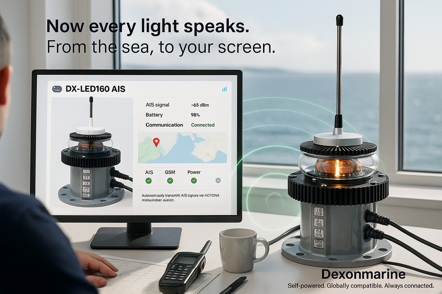 LED Navigation Buoy Lights Smart AtoN Marine Lantern IP68 For Harsh Sea Conditions