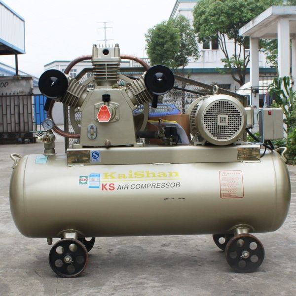 Ac Power Belt Driven15kw 0.8Mpa Piston Air Compressor With Air Tank KS Series