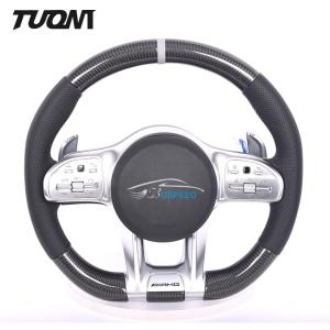 Wholesale CL63 W221 Amg Round Mercedes Benz Steering Wheel Sports Style Plain Weave from china suppliers