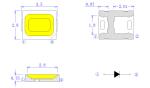 High Lumen 3v 60ma 0.2w 2835 26-28lm 6500k Smd Led Chip Strip Home Decoration