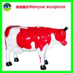 customize size fiberglass animal statue colorful cow model as decoration statue