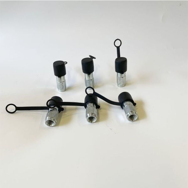 Black Plastic Grease Pump Nozzle Dust Cap Button Head Grease Coupler