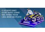 220v Black Crazy VR Motorcycle Simulator Electric Cylinder Racing Platform For