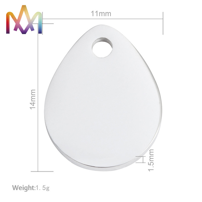 No Fading SS304 Drop Charms 11x14MM For DIY Bracelet
