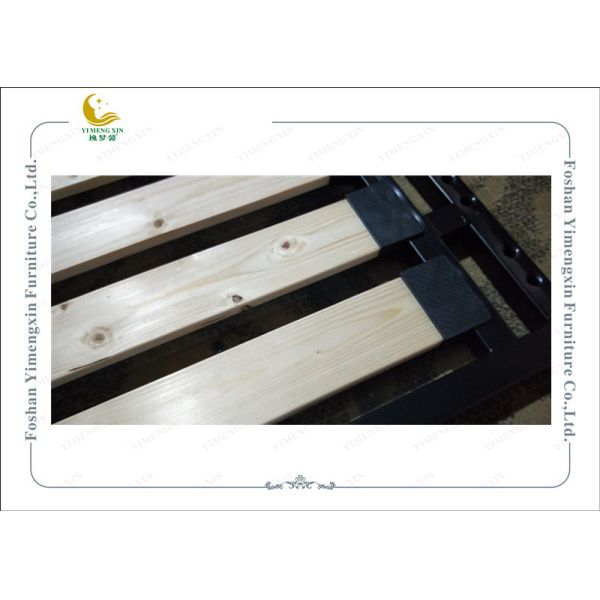 Natural Wood Color Durable Metal Slatted Bed Base For Soft Bedhead Bed