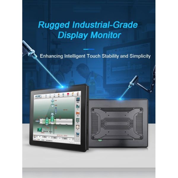 24 Inch Electronic Display Board for Production Workshops Industrial Linux/win10 11 All in One Embedded/wall-mounted Aluminum Alloy Touch Panel Pc