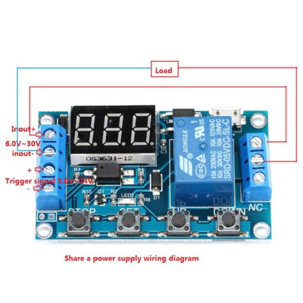 Sealed 12V Digital LED Display On/Off Timer Relay Switch Board for PCB Manufacturing