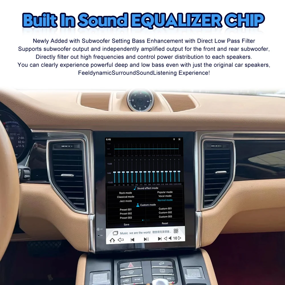 Viknav Car Radio For Porsche Macan (2010-2015) 10.4 inch Auto Vertical Screen Carplay GPS Navigation Multimedia Player