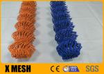 Orange Economical 12 Gauge Chain Link Mesh Fencing PVC Coated