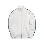 Men Cotton Blend Doped Stripe Track Jacket And Pant Suit