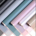 Korean Bouquet Wrapping Paper Flower Pure Color Waterproof Translucent Gold Edge