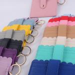 Luxury Women's PU Leather Business Card Holder with Keychain and ID Credit Card