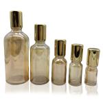 Luxury Golden Glass Roll On Bottles 30ml 50ml Roller Ball Vials