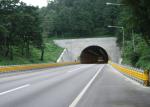 Red Color Safety Roller Safety Barrier , Tunnel Entrance Roller Road Barrier