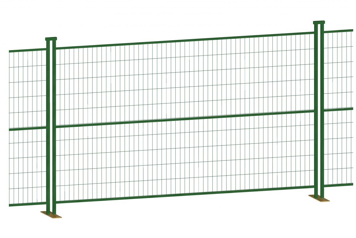 2mm Temporary Chain Link Fence 2m 2 Folds Galvanized
