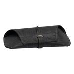 Embossing Logo Durable Belt Closure Folding Eyeglasses Case