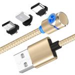 90 Degree Magnetic USB Cable 2.4A Stable For Iphone XS / Smartphone