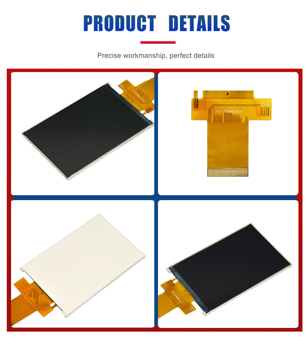 3.98 Inch TFT LCD Module SPI IC ST7796U 320x480 Resolution IPS LCD Display