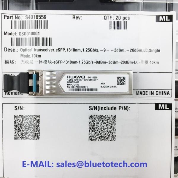 Huawei Optical Transceiver ESFP 1310nm 1.25Gb/S - 10km LC OSG010001 S4016559
