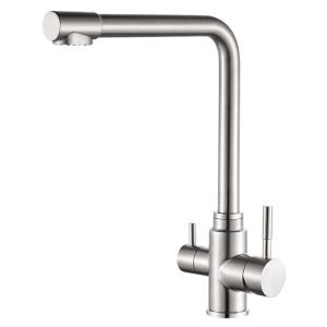 Wholesale 304 Stainless Steel 2 Way Basin Hot And Cold Taps 360 Rotating Kitchen Sink Faucet from china suppliers
