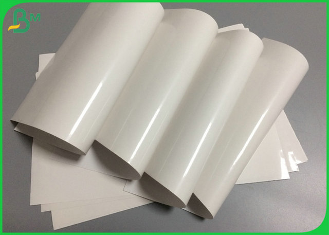 White Mirror Coated 1 Side 80gsm 90gsm Chrome Coated Paper To Juice bottles Label 