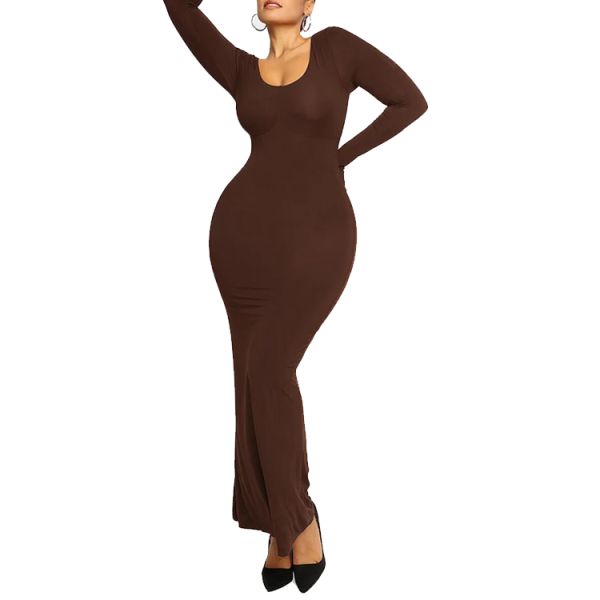 Maxi Standard Sustainable Dress Bodycon Shapewear with Tightening and Light Shaping