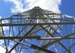 3 / 4 Legs Angle Steel Tower , Multi Circuit Silver High Tension Tower