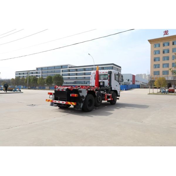 0320 Dimensions 10 Wheels Garbage Collection Truck 18ton 2ton Trash Bin Cleaning Truck Swing Arm Garbage Truck With 25ton Crane