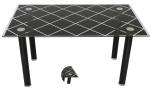 Simple Tempered Glass Top Modern Dinning Table And Chairs
