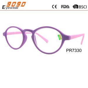 Wholesale Fashionable Circle frame Reading glasses, made of plastic , suitable for men and women from china suppliers