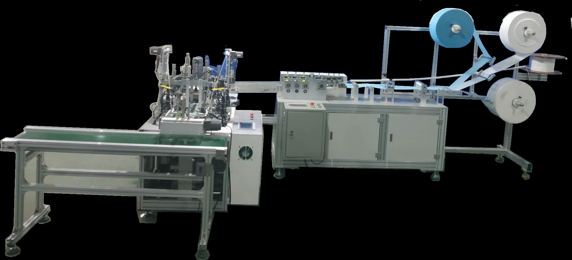 Disposable Flat Face Mask Maker Machine with the speed of 120 Pcs/Min