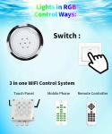 Stainless Steel Swimming Pool RGB Lights Color Changing Acid Proof SMD2835