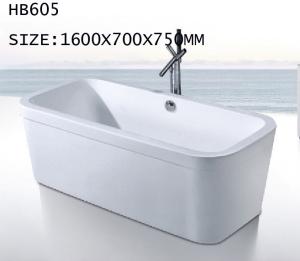 Wholesale Bathtubs, freestanding Bathtub without faucet , hand shower HB606 1600X700X750 from china suppliers