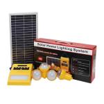 8W 11V Solar Powered Radio Kit 100% ABS 4pcs 2W LED Bulbs Home Solar System Kit