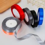 100% Polyester Color Custom Print 4 inch Satin Ribbon For Packing And Gift 196
