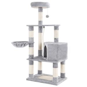 Wholesale Adjustable Sturdy Wooden Cat Tree Box Tall Corner Activity Centre With Basket from china suppliers