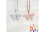 27g Fadeless Butterfly Pendant Cubic Zirconia Necklace