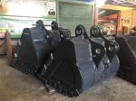 Strength Yellow / Black Excavator Digging Bucket Q355/NM400/Hardox450 New Heavy