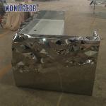 Modern Design 110cm Hotel Front Desk Metal Stainless Steel Geometric Triangle
