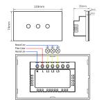118Type 1118 1Gang Embedded Installation 300W Touch Light Switch US AU Brazil