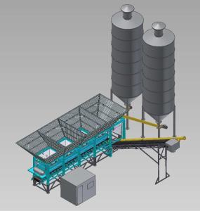Wholesale Mobile Concrete Small Portable dry Concrete Batch Plant Capacity 60 M³/H Fast dry mix plant from china suppliers