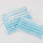 Liquid Proof Disposable Non Woven Face Mask Three Layers Green Adults Mask