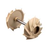 Custom Color PEEK Plastic Machining Impeller Plastic CNC Machining PEEK Parts