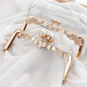 Wholesale Ball Clasp Two Peacock Gold Purse Clasp Frames 21*11cm from china suppliers