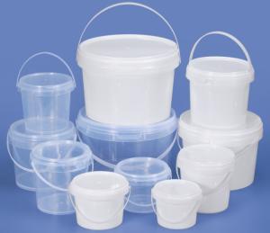 Wholesale Customized Logo Clear Plastic Bucket for Food from china suppliers