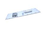 20mA PS2 Panel Mount Keyboard FCC Brushed Stainless Steel With Number Keys
